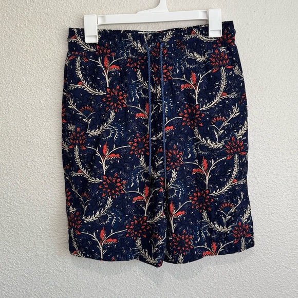 Scotch & Soda Men’s Small Floral Blue Printed Summer Shorts Beach Relaxed fit - Picture 1 of 10